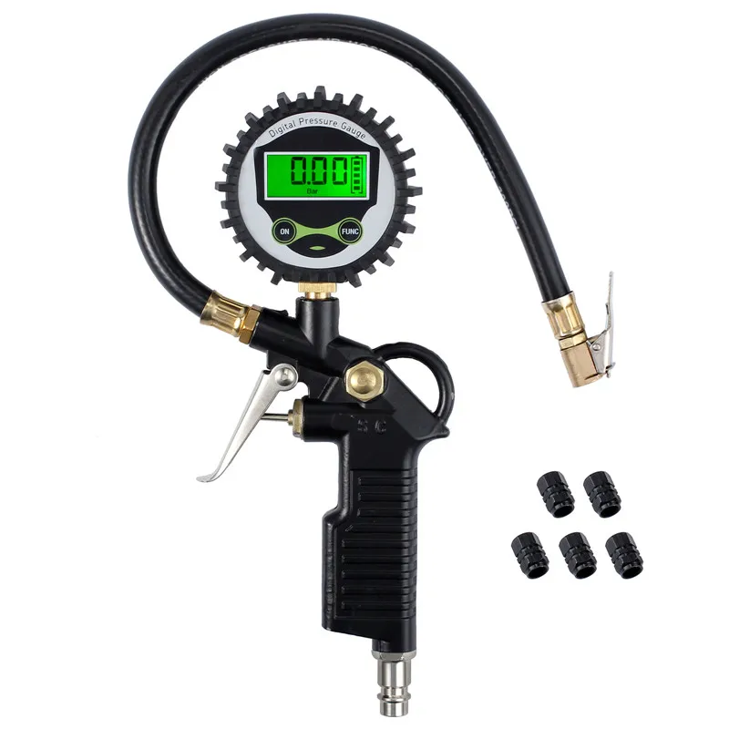 Digital tire inflating gun