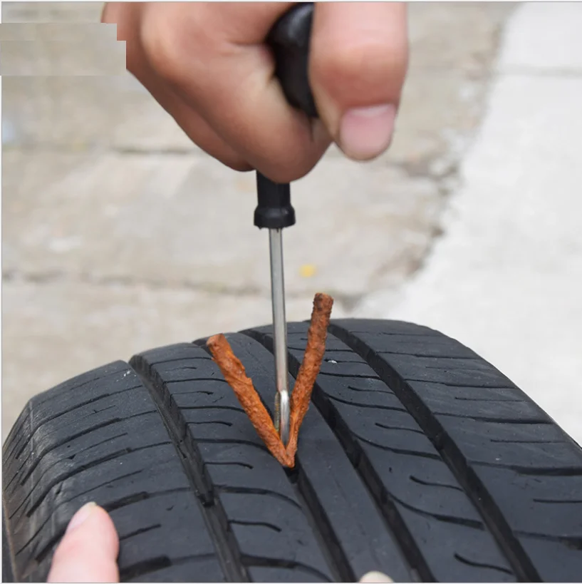 Rubber tire plug