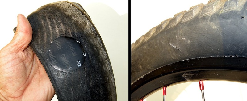 Repairing a tire sidewall damage