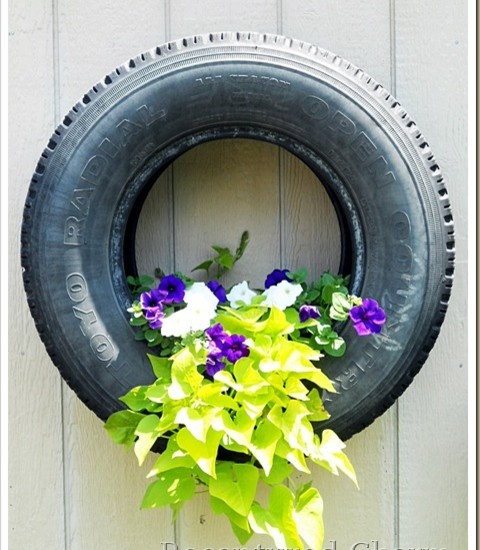 How to cut tires for planters