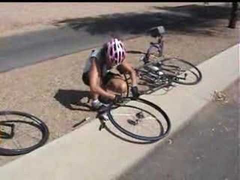 How to fix a flat tire road bike