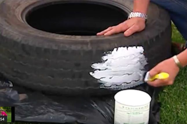 How to make old tire planters