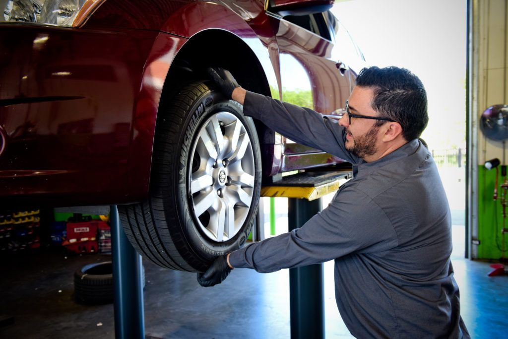 Tire repair area