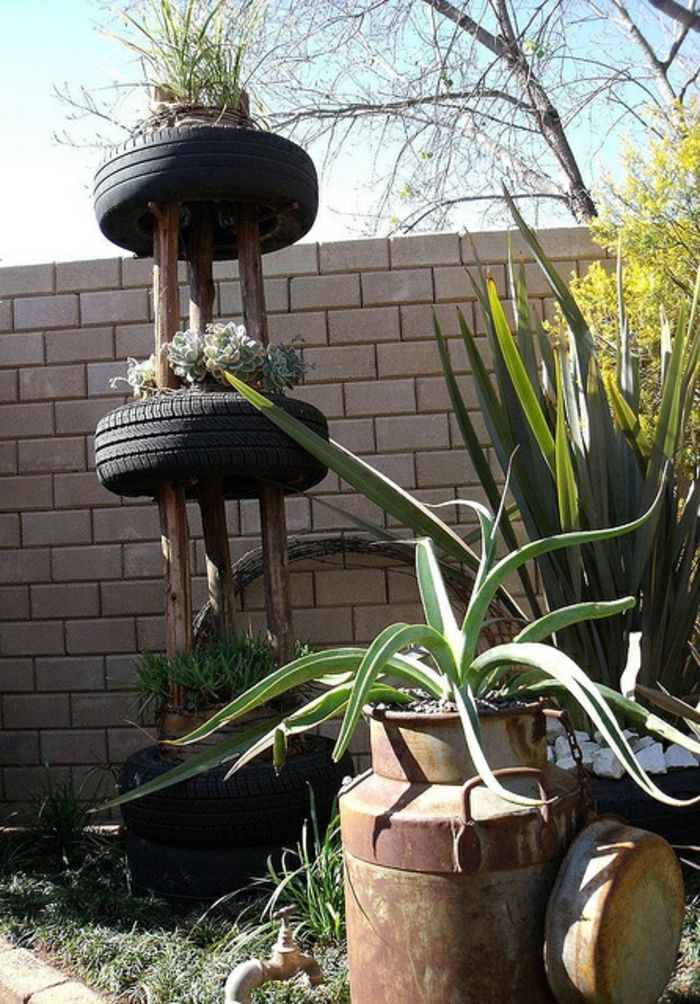 How to make tire bird planters