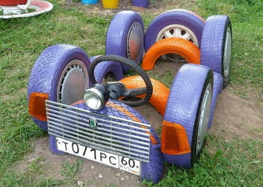 How to make a tire playground