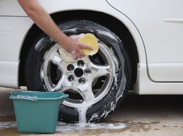 How to clean a tire for flipping