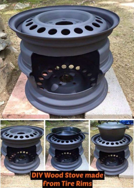 How to make a fire pit with tire rim