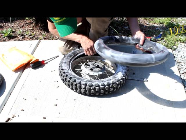 How to change wheelbarrow tire inner tube