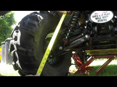 How to adjust toe piitch on atv wheels with new shocks