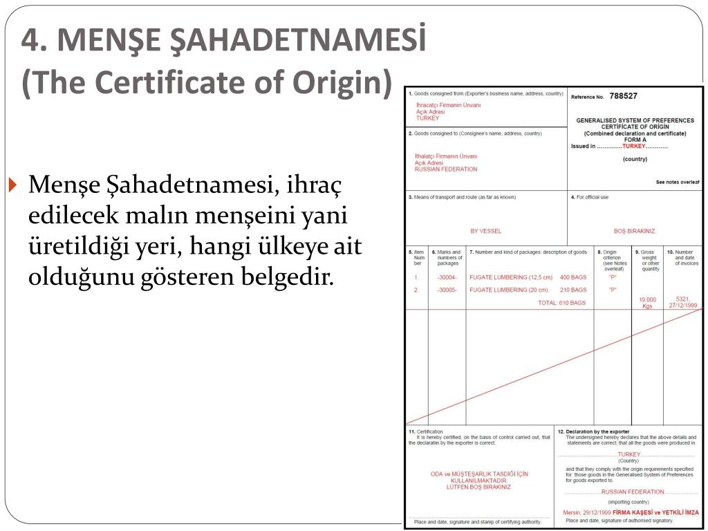 How to get a certificate of origin for atv