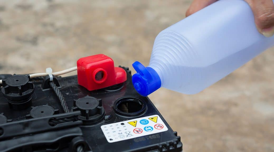 How to fill atv battery with water