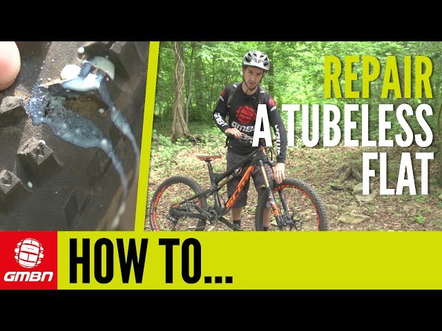 How to fix a flat bike tire tubeless