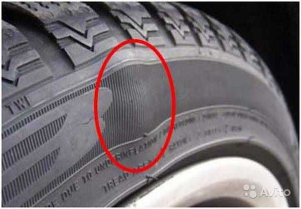 Tire impact damage