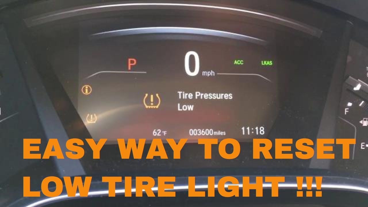 How do i turn off my low tire pressure light