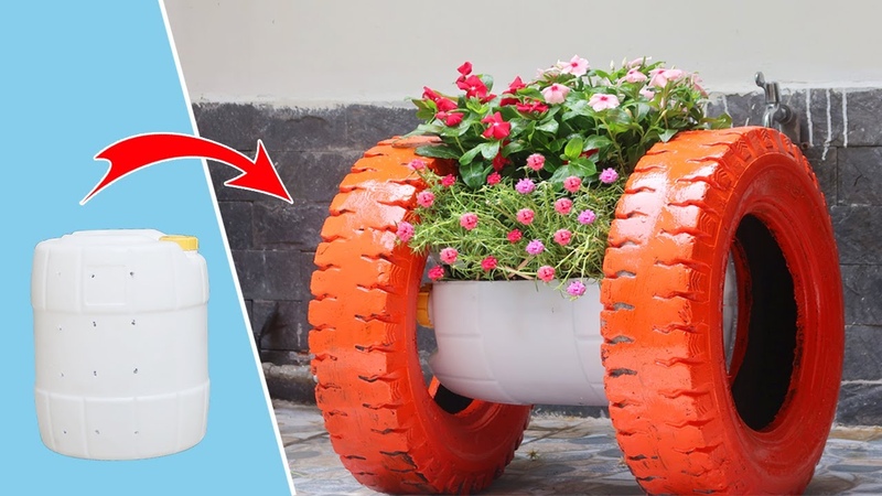 How to make planters out of tires